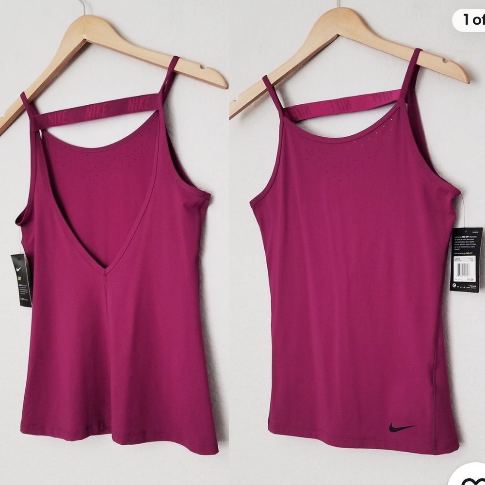Nike Women's Fuchsia Dry Elastika Camisole